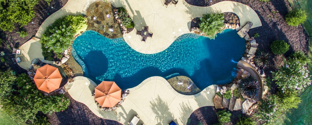 Custom Pools Aerial View