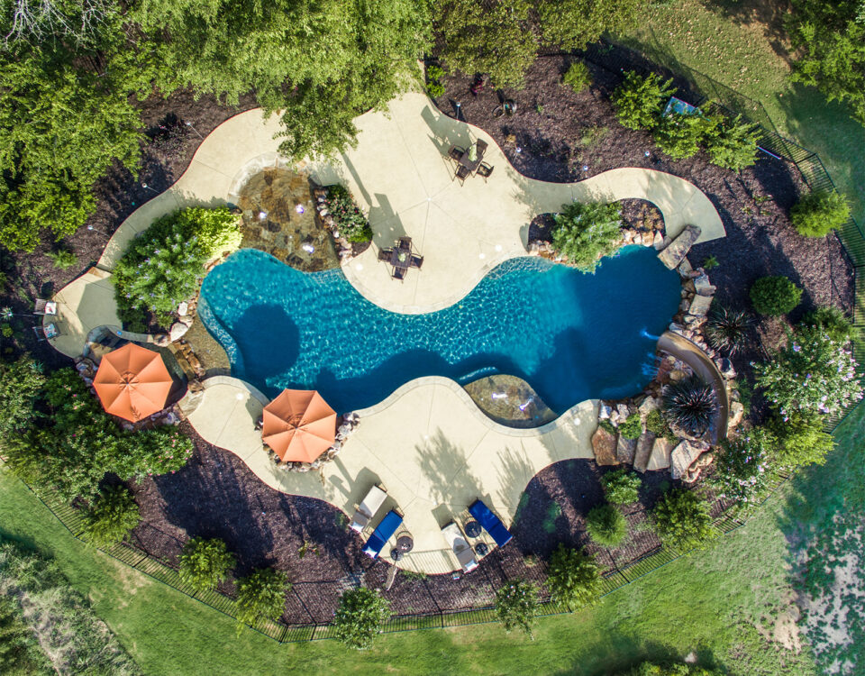 Custom Pools Aerial View