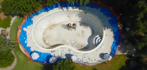 The pool is drained, and we remove old plaster, tile, and any damaged surfaces to reveal a clean foundation.